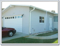 Garage with Vinyl Siding